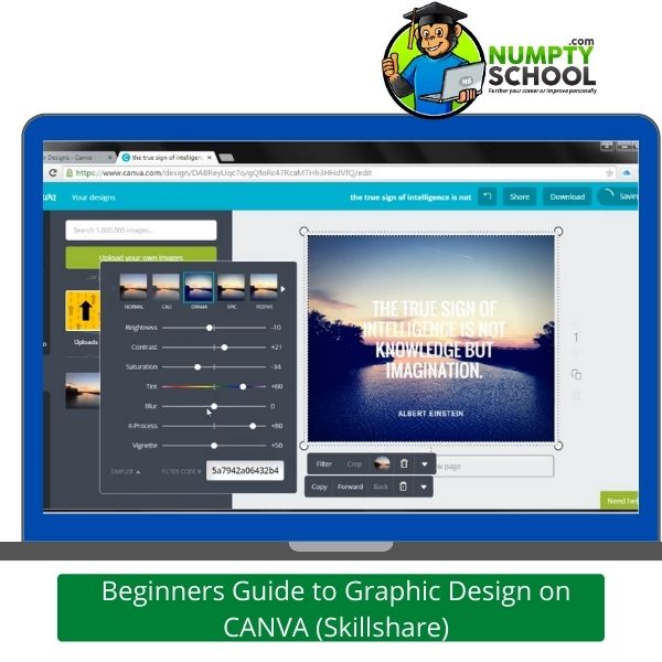 Beginners Guide to Graphic Design on CANVA (Skillshare)