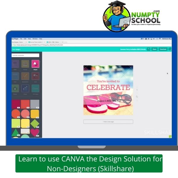 Learn to use CANVA the Design Solution for Non-Designers (Skillshare)