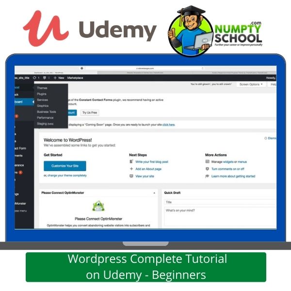 Wordpress Complete Tutorial on Udemy - Beginners