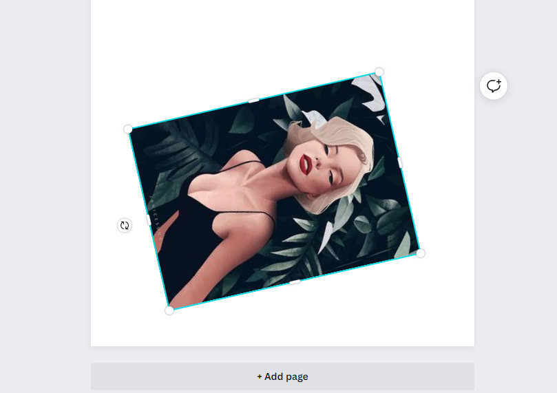 Crooked image fixing in Canva